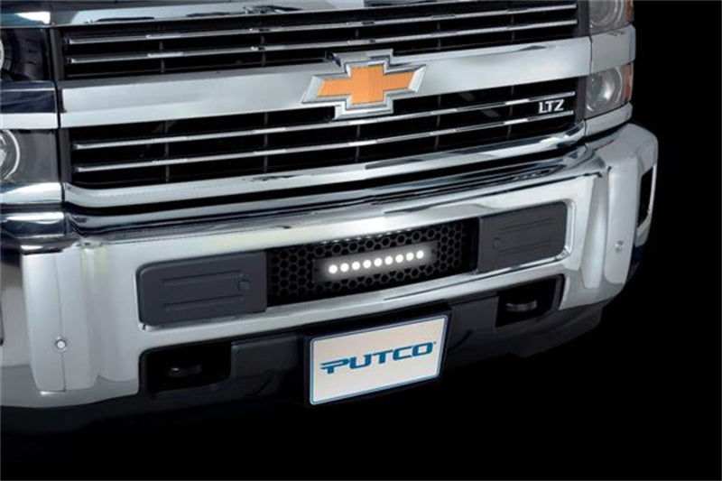Putco 2015-2017, Chevrolet Silverado HD- Stainless -Black Punch Design Bumpe 88195L Photo - Mounted