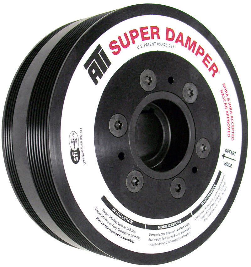 ATI Damper - 7.65in - Alum - 8 & 4 Grv - LS7 - Y Body Corvette - Gen 5 Z28 - LS3 - OEM Size - 2 Ring ATI918620 ATI918620 User 1