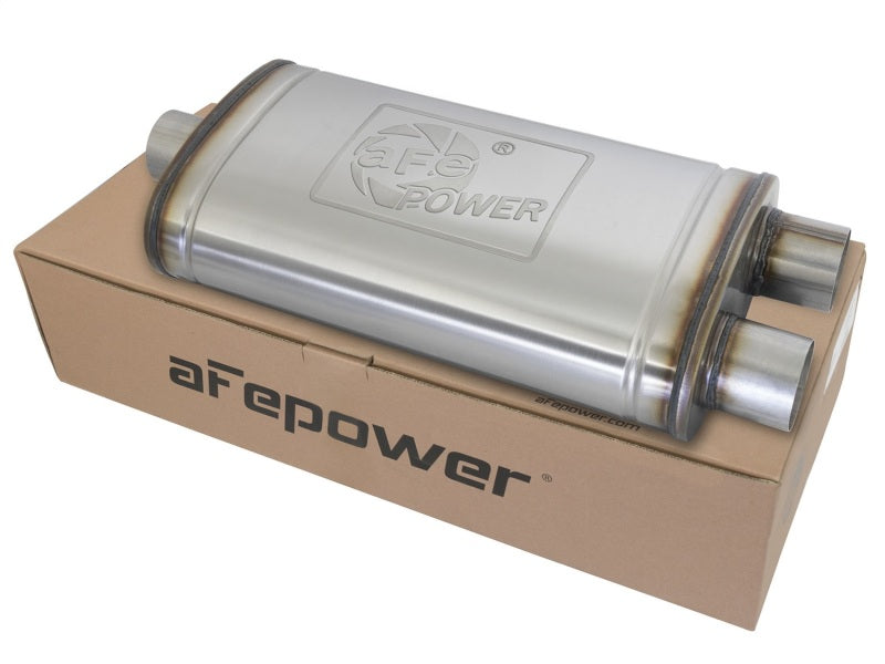 aFe MACH Force-Xp 409 Stainless Steel Muffler - 3" Center Inlet /3" Offset 49M00015 Photo - Primary