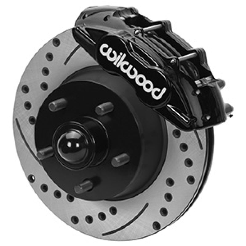 Wilwood 65-67 Ford Mustang D11 11.29 in. Brake Kit w/ Flex Lines - Drilled Rotors 140-16801-D