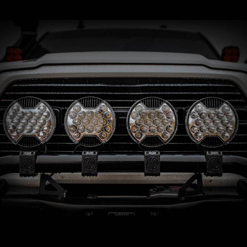 KC HiLiTES SlimLite 8in. LED Light Shield SAE Driving (Shield Only) - Clear 5209 5209 Photo - lifestyle view
