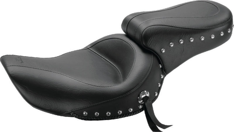Mustang Motorcycle Mustang 91-05 Harley Dyna Standard Touring 1PC Seat w/Studs - Black 75533 75533 Photo - Primary