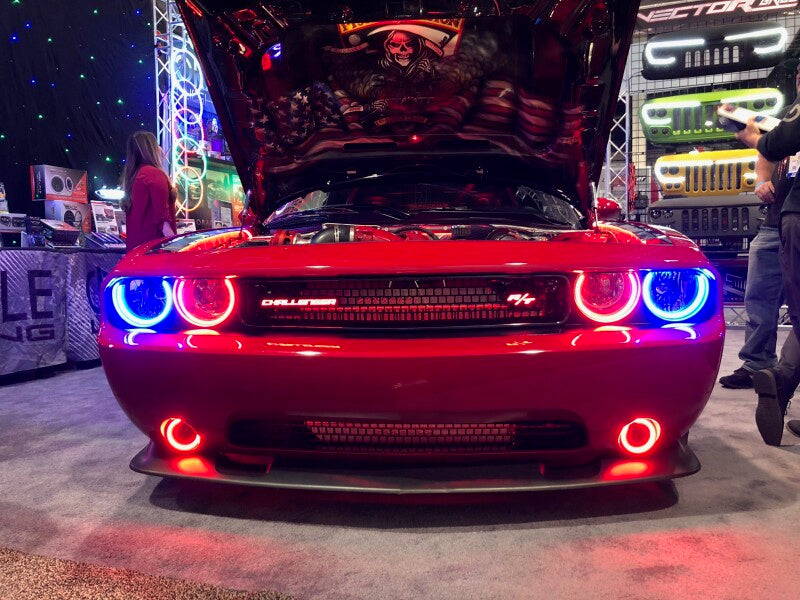 ORACLE Lighting Oracle 08-14 Dodge Challenger Dynamic Surface Mount Headlight Halo Kit - ColorSHIFT - Dynamic 1292-332 1292-332 User 1