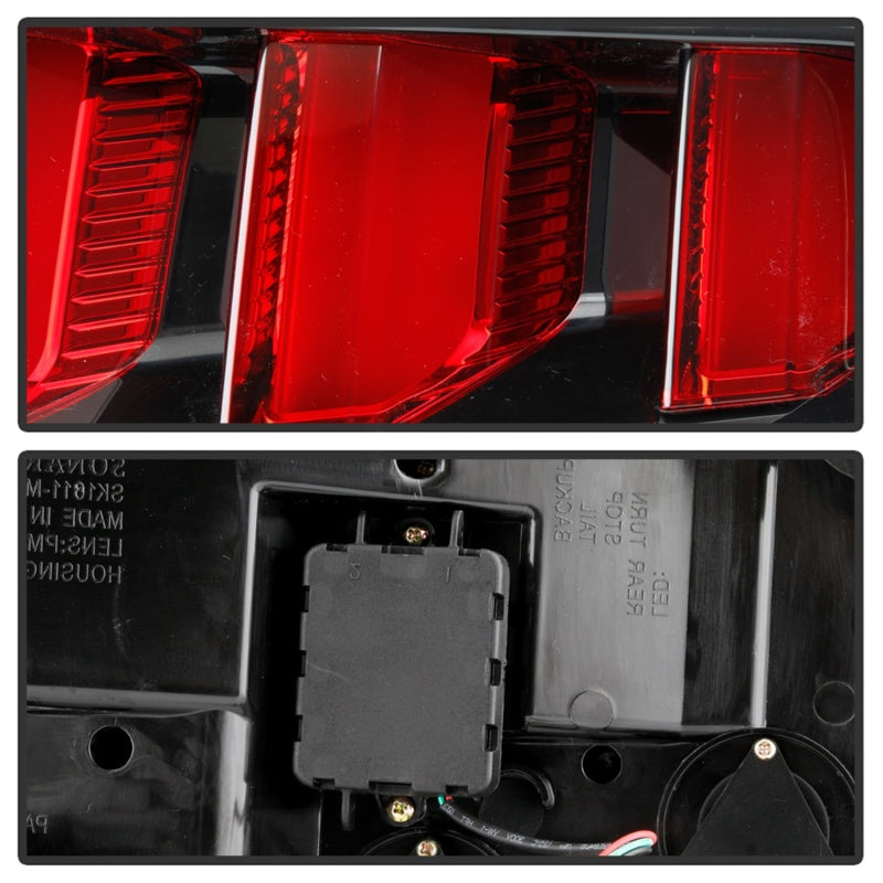 Spyder 10-12 Ford Mustang Red Light Bar LED Sequential Tail Lights - Blk ALT-YD-FM10-RBLED-BK 5085092 5085092 Photo - Unmounted