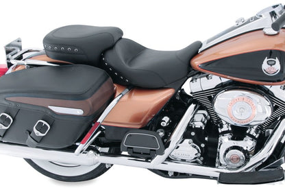 Mustang Motorcycle Mustang 08-21 Harley Electra Glide, Rd Glide, Rd King, Str Glide Tour Pass Seat w/Studs - Black 75469 75469 Photo - Primary