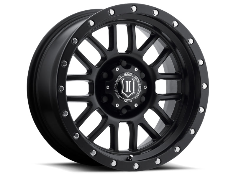 ICON Alpha 17x8.5 6x5.5 0mm Offset 4.75in BS 106.1mm Bore Satin Black Wheel 1217858347SB 1217858347SB Photo - Primary