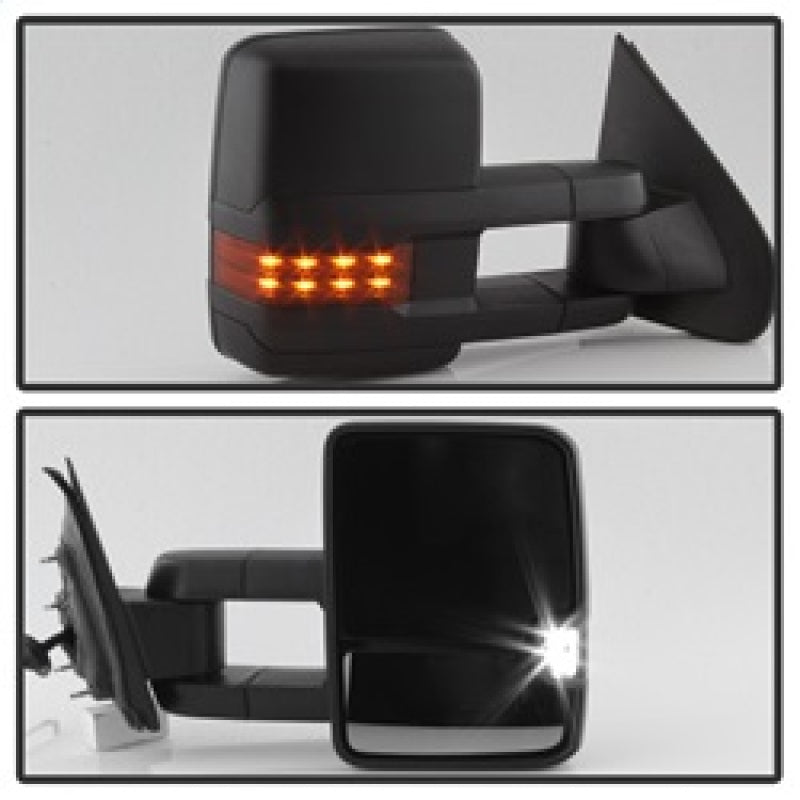 SPYDER xTune Chevy Silverado 14-16 Heated Amber LED Signal Telescoping Mirrors MIR-CSIL14S-G2-PWH-AM-SET 9936708 9936708 Photo - Unmounted