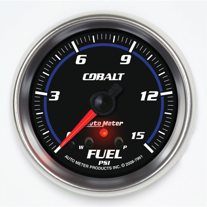 Autometer Gauge,Fuel Press, 2 5/8",15psi,Stepper Motor w/ Peak & Warn,Cobalt 7961 Photo - Primary