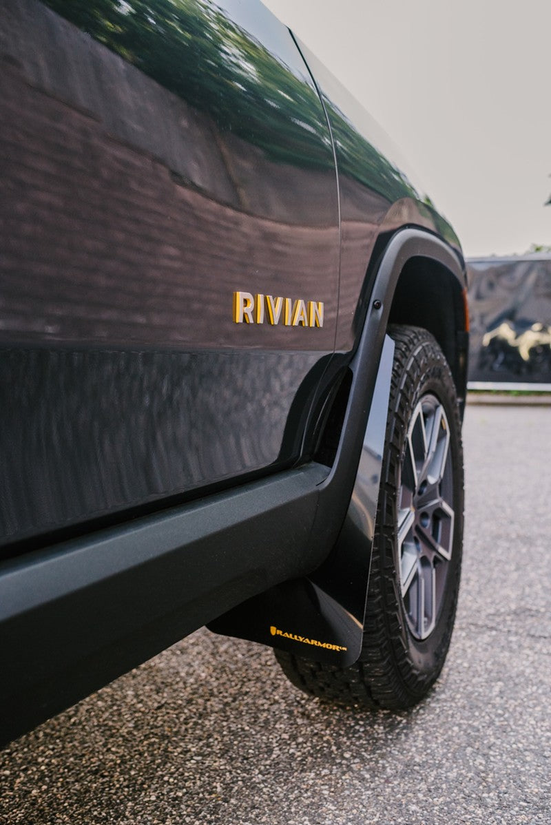 Rally Armor 2022 Rivian R1T Black UR Mud Flap w/ Tangerine Scream Logo MF18-UR-BLK/TS MF18-UR-BLK/TS User 1