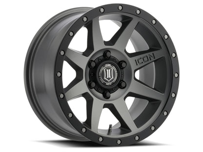 ICON Rebound 17x8.5 6x120 0mm Offset 4.75in BS 67mm Bore Titanium Wheel 1817859447TT 1817859447TT Photo - Primary