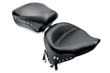 Mustang Motorcycle Mustang 84-06 Harley Standard Rear Tire Wide Touring Solo Seat w/Studs - Black 75094 75094 Photo - Primary