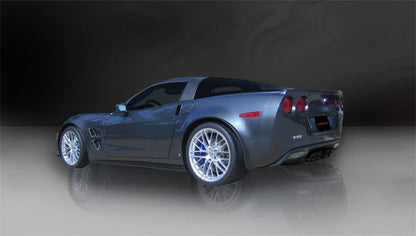 Corsa Performance 3.0" Dual Rear Exit Cat-Back Exhaust System with Twin 4.0" Tips Sport 14164CB3BLK Photo - Mounted