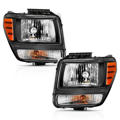 ANZO 2007-2012 Dodge Nitro Crystal Headlight  Black Amber 111426 111426 Photo - Primary