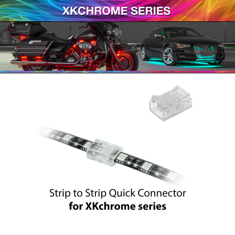 XKGLOW XK Glow 4 Pin Quick Connector- Strip to Strip XKchrome XK-4P-CNT-SS