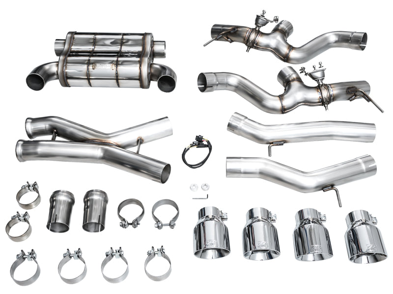 AWE Tuning 23-24 BMW G87 M2 SwitchPath Edition Exhaust - Chrome Silver Tips 3025-42487 3025-42487 Photo - out of package