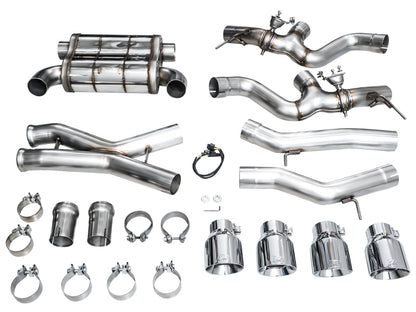 AWE Tuning 23-24 BMW G87 M2 SwitchPath Edition Exhaust - Chrome Silver Tips 3025-42487 3025-42487 Photo - out of package