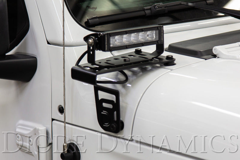 Diode Dynamics 18-21 Jeep JL Wrangler/Gladiator SS6 Cowl LED Bracket Kit - White Driving DD6092 DD6092 User 6
