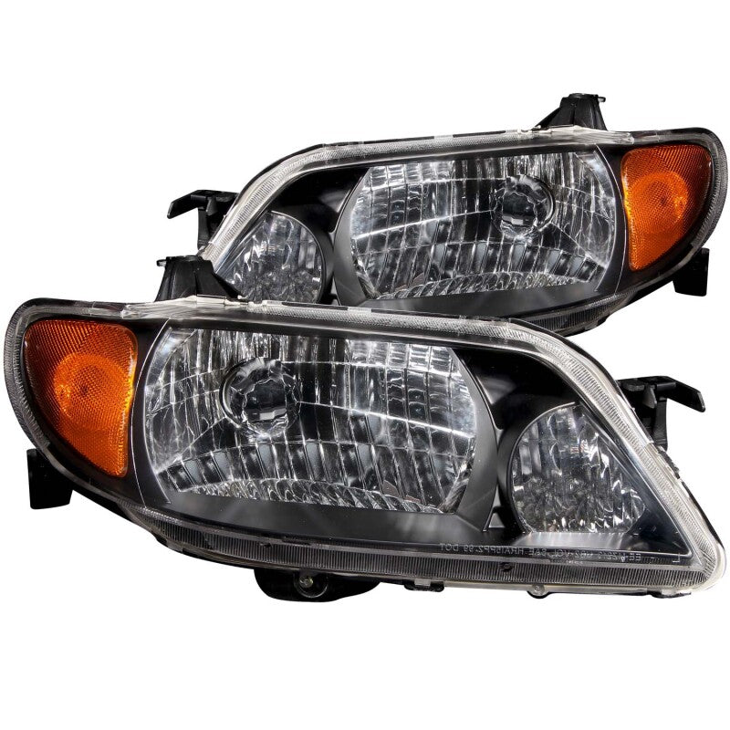 Anzo 2001-2003 Mazda Protege Crystal Headlights Black 121107 Photo - Primary