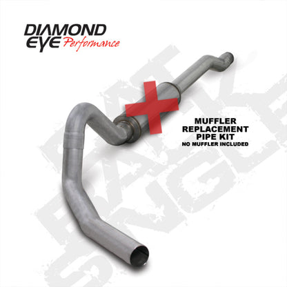 Diamond Eye Performance Diamond Eye KIT 4in CB MFLR RPLCMENT PIPE SGL AL: 03-06 FORD 6.0L EXCURSION K4354A-RP K4354A-RP Photo - Primary