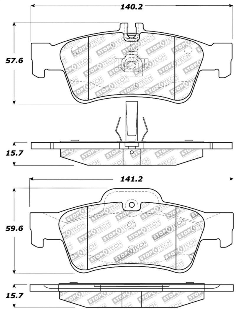 StopTech Sport Brake Pads With Shims And Hardware 309.09860 Photo - Primary