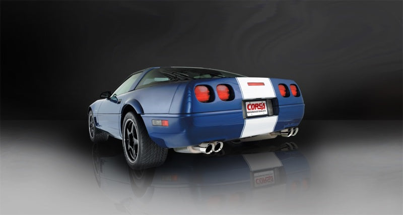 Corsa Performance Corsa 96-96 Chevrolet Corvette C4 5.7L V8 LT4 Polished Sport Cat-Back 14118 Photo - Mounted