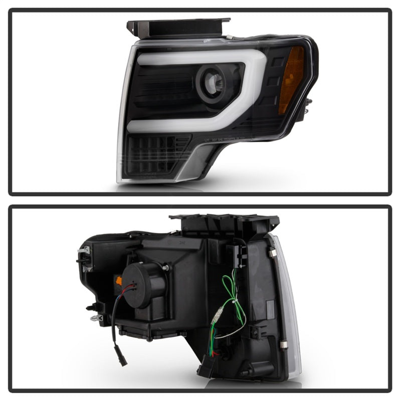 Spyder Ford F150 13-14 Xenon Model Only Light Bar Projector Headlights Blk PRO-YD-FF15013PL-SEQ-BK 5087584 5087584 Photo - Unmounted