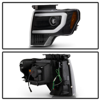 Spyder Ford F150 13-14 Xenon Model Only Light Bar Projector Headlights Blk PRO-YD-FF15013PL-SEQ-BK 5087584 5087584 Photo - Unmounted