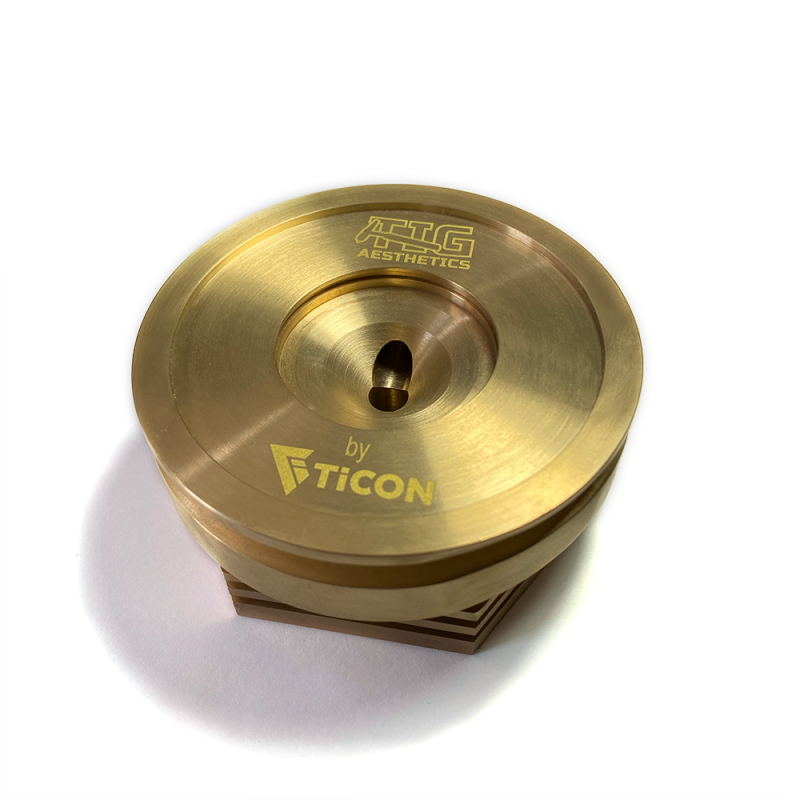 Ticon Industries Tig Aesthetics 2.5in Universal Vband Heat Sink w/ Purge - Tellurium Copper 903-75063-1001