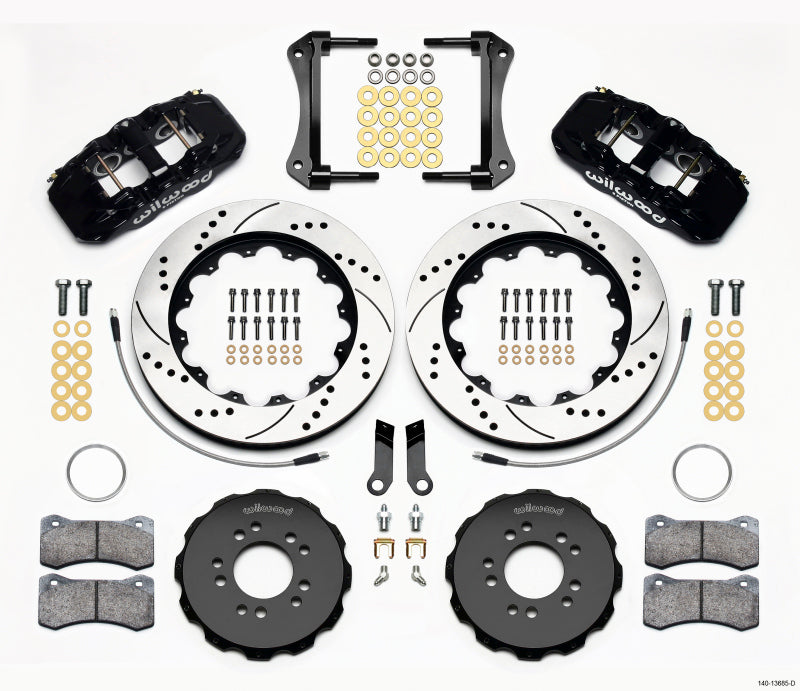 Wilwood AERO6 Front Hat Kit 14.00 Drilled 2005-2014 Mustang w/ BMR Suspn. w/Lines 140-13685-D 140-13685-D Photo - Primary