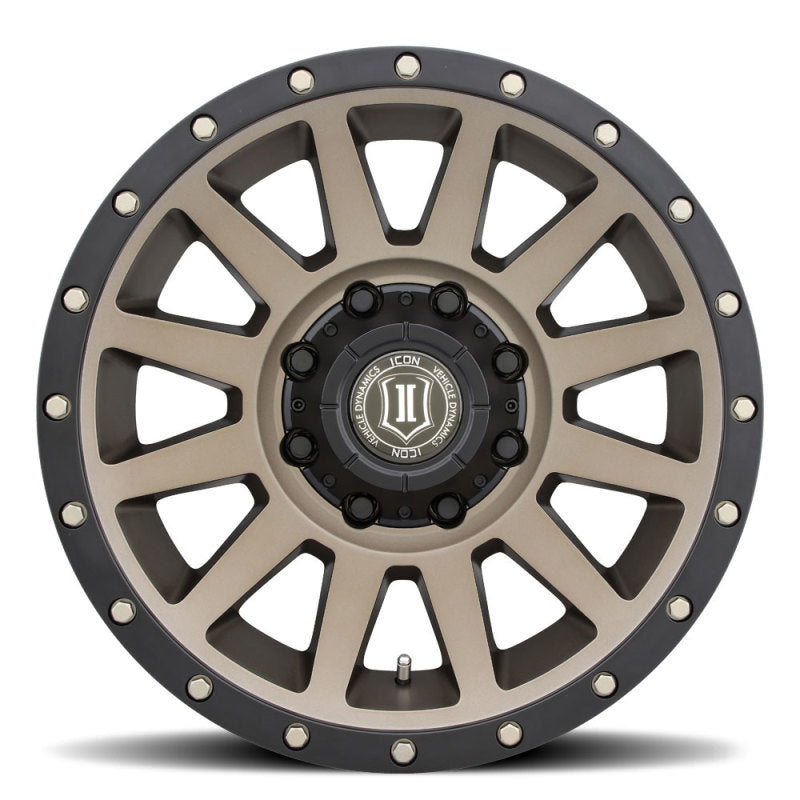 ICON Compression 18x9 8x6.5 12mm Offset 5.5in BS Bronze Wheel 2018908055BR 2018908055BR Photo - Close Up