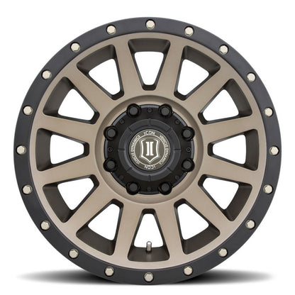 ICON Compression 18x9 8x6.5 12mm Offset 5.5in BS Bronze Wheel 2018908055BR 2018908055BR Photo - Close Up