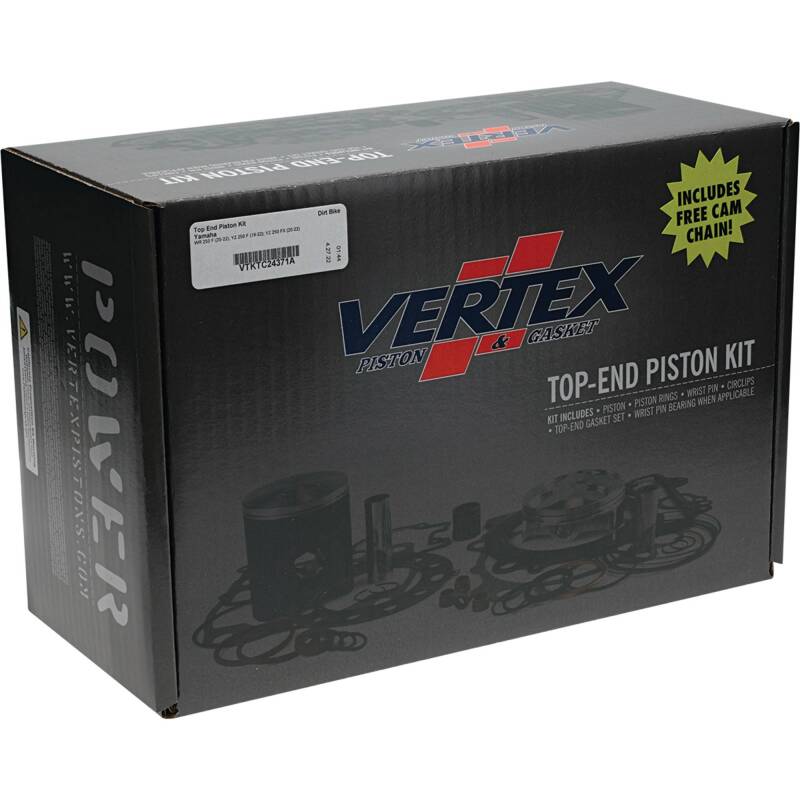 Vertex Pistons Vertex Piston 20-23 Yamaha WR 250 F 250cc Top End Piston Kit VTKTC24371A VTKTC24371A Photo - Primary