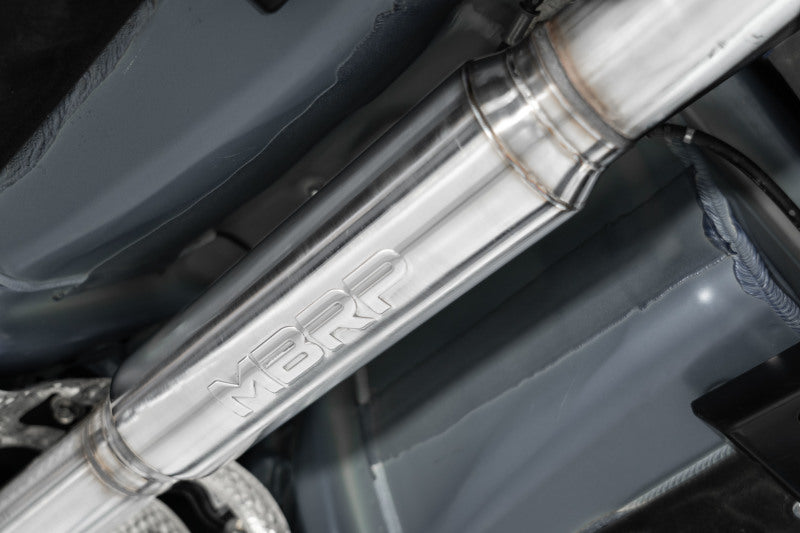 MBRP 2022+ Subaru WRX 3in Cat-Back Dual Split Rear Quad Carbon Fiber Tips Race Profile Exhaust S48083CF S48083CF Photo - Close Up