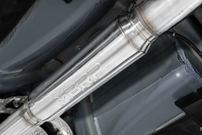 MBRP 2022+ Subaru WRX 3in Cat-Back Dual Split Rear Quad Carbon Fiber Tips Race Profile Exhaust S48083CF S48083CF Photo - Close Up