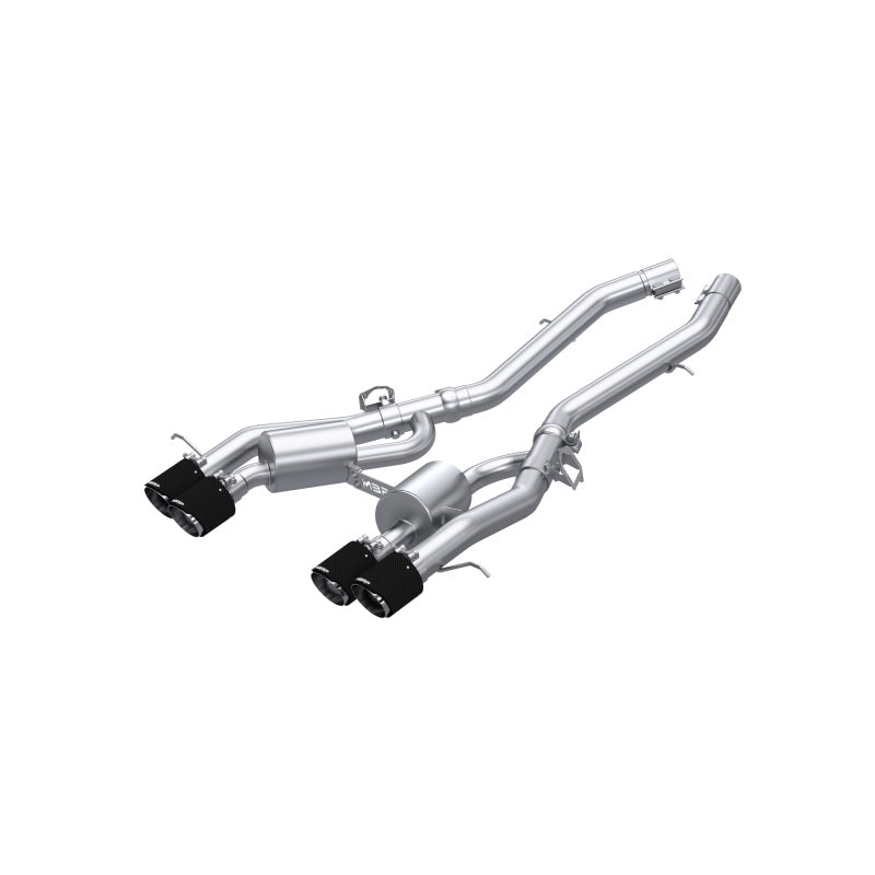 MBRP 2021+ BMW M3/M4 3in Axle Back Dual Rear Exit w/ T304 SS Carbon Fiber Tips S45033CF S45033CF Photo - Primary