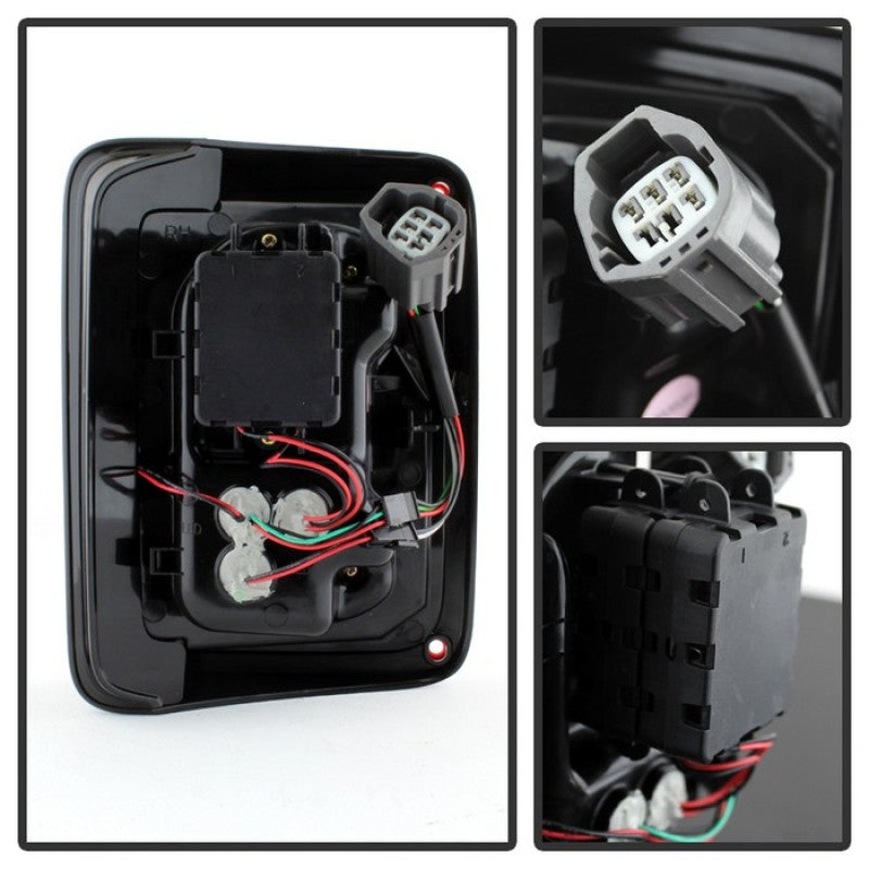 Spyder Jeep Wrangler 07-15 LED Tail Lights Red Clear ALT-YD-JWA07-LED-RC 5070401 5070401 User 1