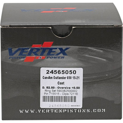 Vertex Pistons Vertex Piston 04-05 Can-Am Outlander 330 2x4 330cc +0.50mm Oversized Cast Replica Piston Kit 24565050 24565050 Photo - Primary