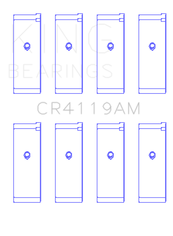 King Engine Bearings King Mitsubishi 4G93 (Size STD) Performance Rod Bearing Set CR4119AM CR4119AM Photo - Primary