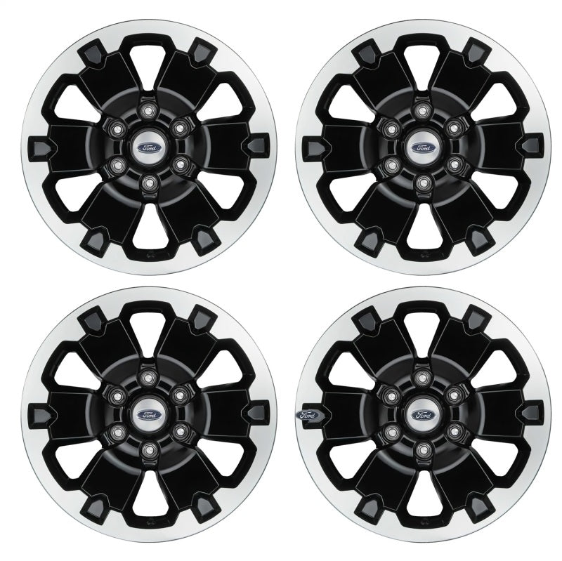 Ford Racing 19-21 Ranger 18x8in 4 Wheel Kit w/TPMS - Gloss Black w/ Machined Face M-1007K-DC18X8BMF M-1007K-DC18X8BMF Photo - Unmounted
