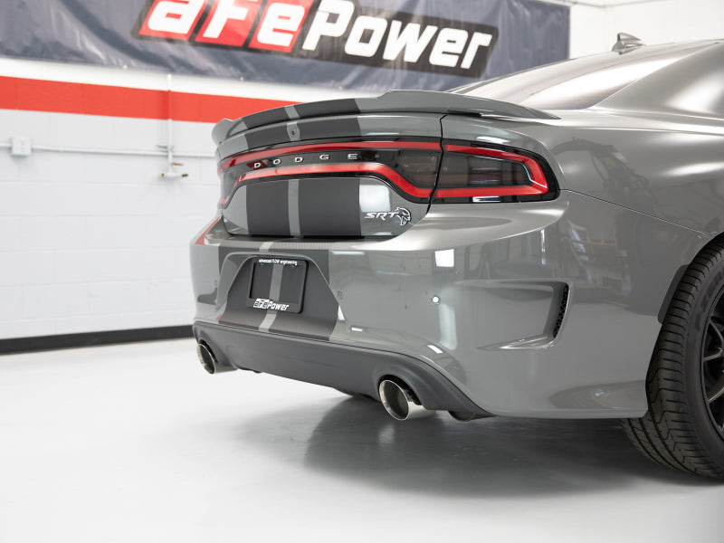 aFe MACH Force-XP 4-1/2in Polished OE Replacement Exhaust Tips - 15-19 Dodge Charger/Hellcat 49C32068-P 49C32068-P Photo - Mounted