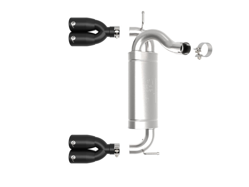 aFe Vulcan Series 2.5in 304 SS Axle-Back Exhaust Black 07-18 Jeep Wrangler (JK) V6-3.6/3.8L 49-38086-B 49-38086-B Photo - Unmounted