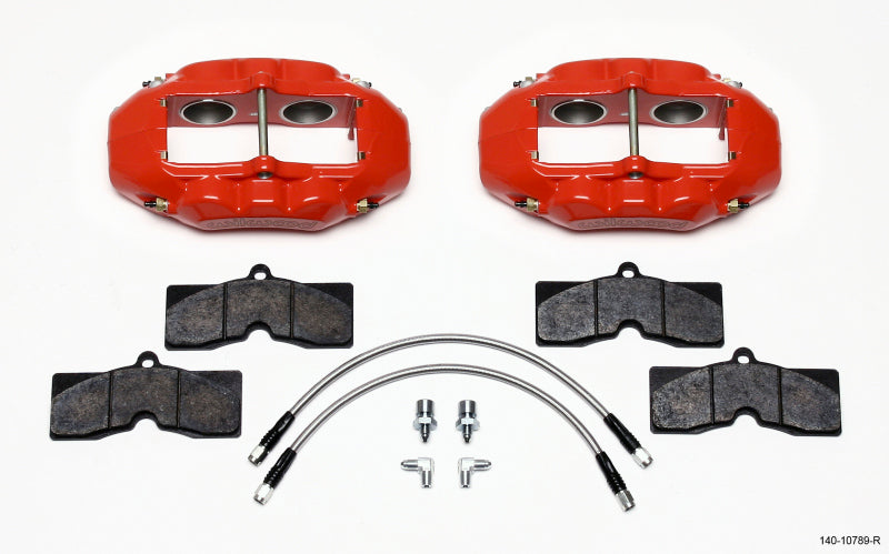 Wilwood D8-4 Front Caliper Kit, Red, Corvette C2 / C3 65-82 140-10789-R Photo - Primary