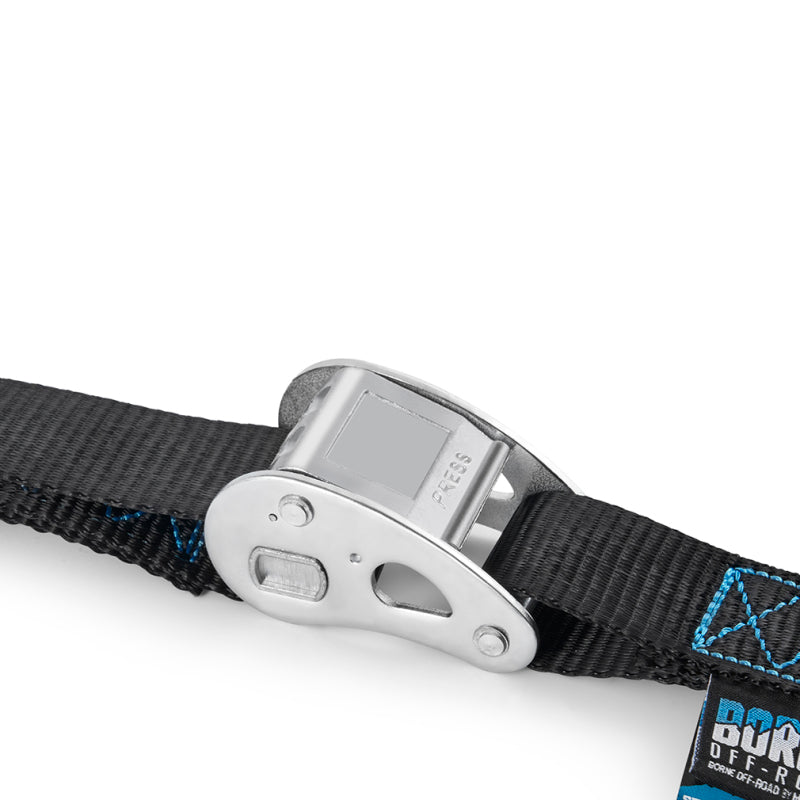 Borne Off-Road Cam Buckle Tie-Down Kit (2-Pack) Black BNRTC-TDCB-2BK BNRTC-TDCB-2BK Photo - Primary