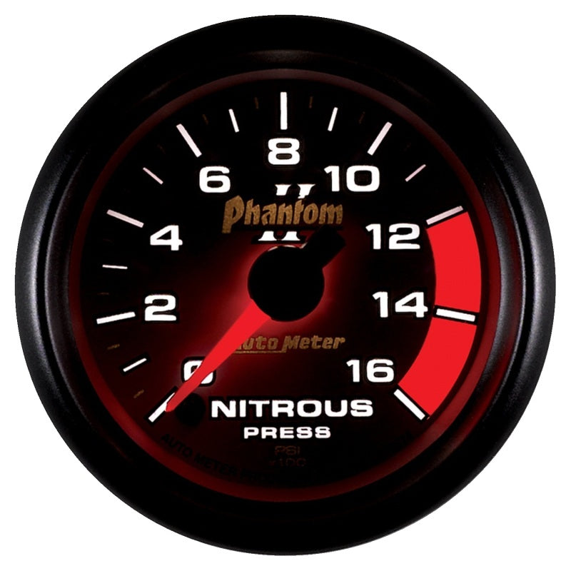 Autometer 2-1/16" Nitrous Pressure, 0-1600 Psi, Stepper Motor, Phantom II 7574 User 2