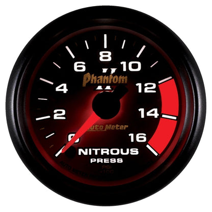 Autometer 2-1/16" Nitrous Pressure, 0-1600 Psi, Stepper Motor, Phantom II 7574 User 2