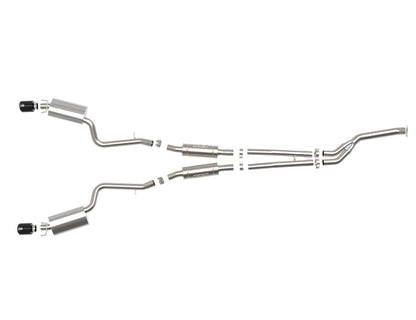 aFe POWER Takeda 16-17 Lexus IS200t L4-2.0L (t) 2.5in-3in 304 SS CB Exhaust w/ Black Tips 49-36059-B 49-36059-B Photo - Unmounted