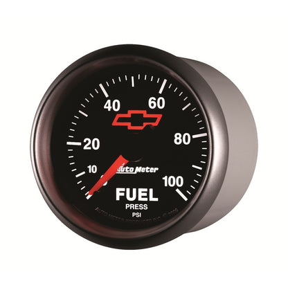 Autometer 2-1/16" Fuel Pressure, 0-100 PSI, Chevy Red Bowtie 3663-00406 User 2