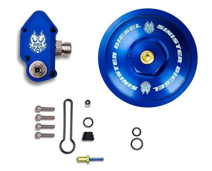 Sinister Diesel 03-07 Ford 6.0L Powerstroke Blue Spring Kit w/ Adjustable Billet Spring Housing SD-FUELBLK-6.0-ADJ-FFC SD-FUELBLK-6.0-ADJ-FFC Photo - Primary