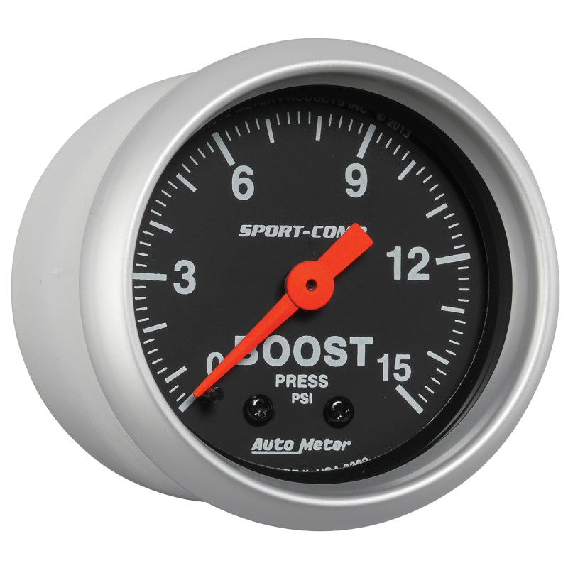 Autometer Gauge, Boost, 2 1/16", 15Psi, Mechanical, Sport-Comp 3302 User 3