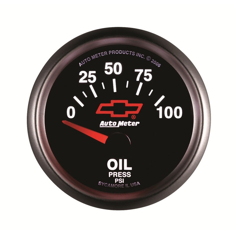 Autometer Gauge, Oil Pressure, 2 1/16", 100Psi, Electric, Gm Bowtie Black 3627-00406 User 3